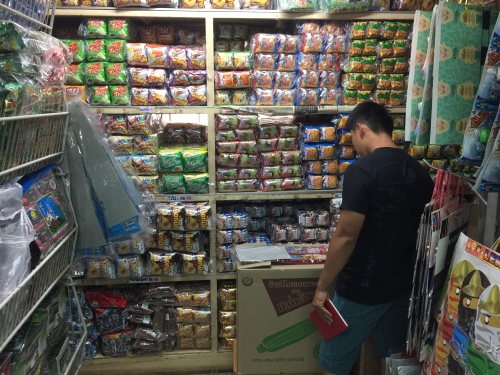 Buying snacks for people back in Singapore