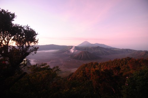 View of Mount Bromo from view point 1
